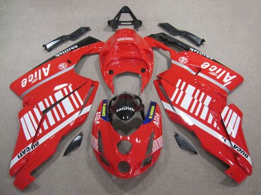 Carénages Moto Ducati 749 999 2005-2006 - Rouge Blanc Noir Brillant Alice Sandisk