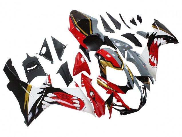 Carénages Moto Suzuki GSXR 600/750 2011-2024 - Rouge Or Gris Noir Blanc Requin