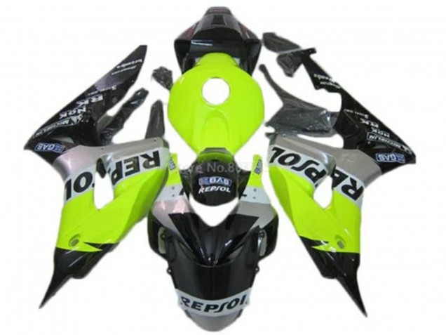 Carénages Moto Honda CBR1000RR 2006-2007 - Vert Argent Noir Brillant Repsol