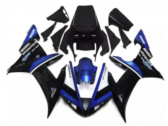 Noir Bleu 2002-2003 YZF R1 Carénage Moto