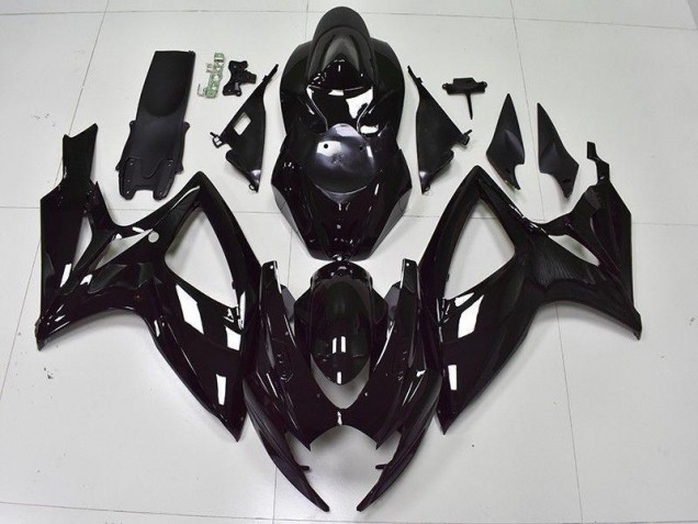 Noir Brillant 2006-2007 GSXR 600/750 Carénage Moto Noir Brillant 2006-2007 GSXR 600/750 Carénage Moto