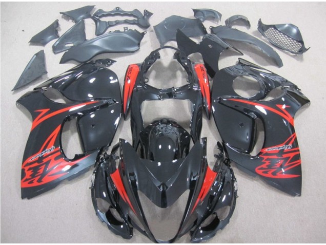 Noir Rouge 2008-2019 GSXR 1300 Hayabusa Carénages Moto Noir Rouge 2008-2019 GSXR 1300 Hayabusa Carénages Moto