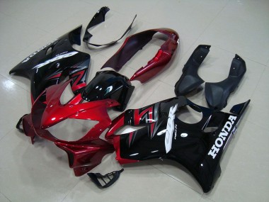 Rouge Bonbon Noir 2004-2007 CBR600 F4i Carénage Moto